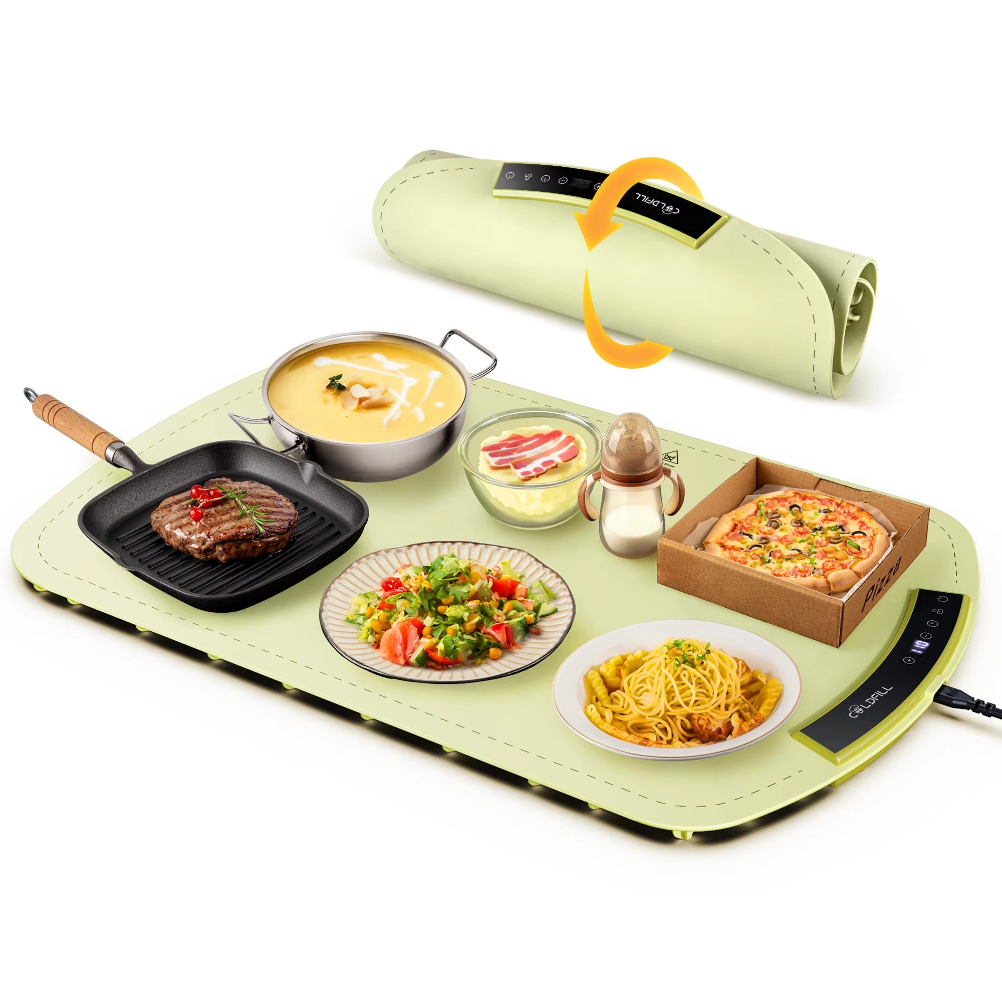 Revolutionary Electric Warming Tray: 8 Temperature Settings for Perfectly Heated Meals Anytime, Anywhere!