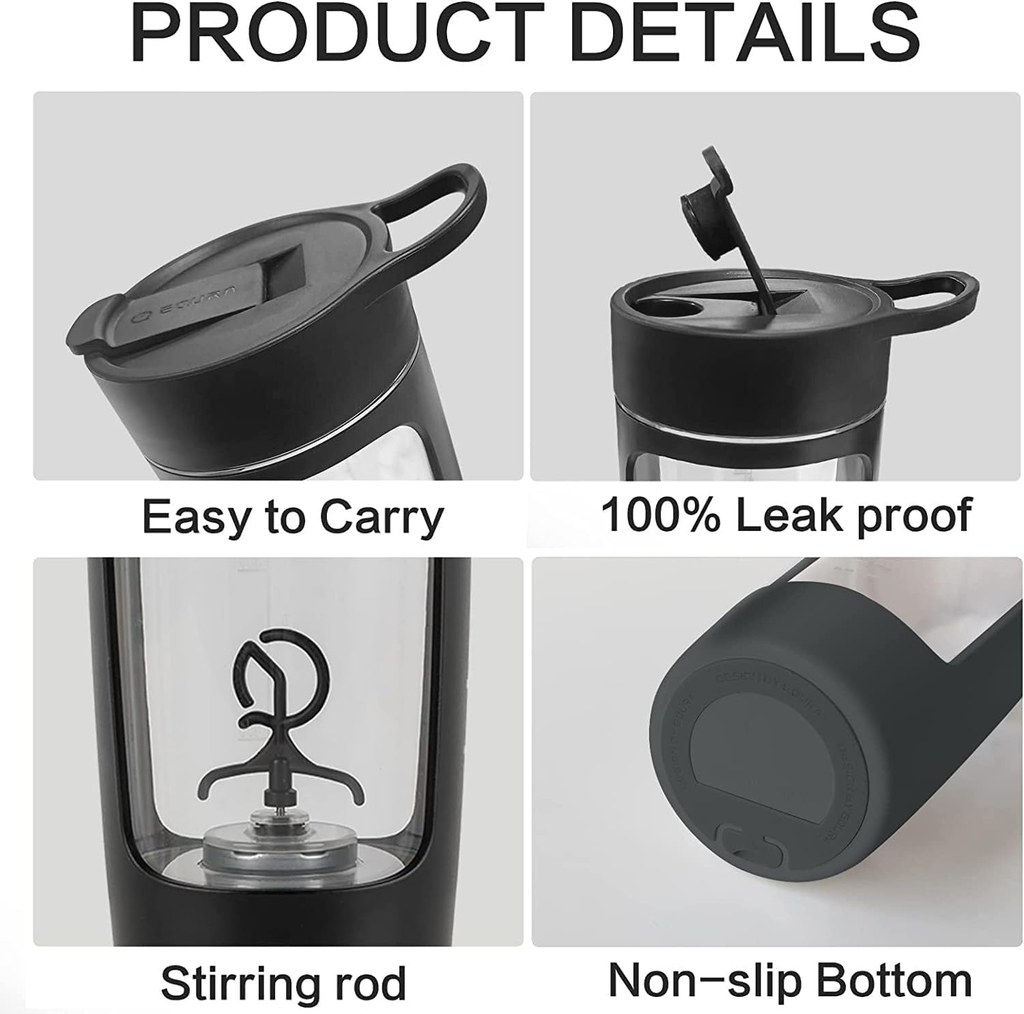Revolutionary Electric Shaker Bottle - BPA-Free Tritan Mixer for Effortless Protein Shakes and Smoothies