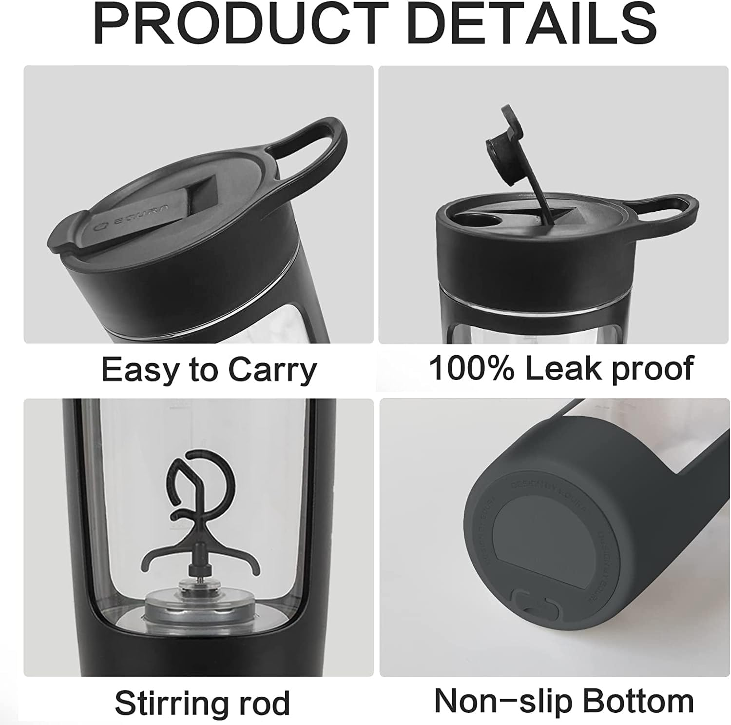 Revolutionary Electric Shaker Bottle - BPA-Free Tritan Mixer for Effortless Protein Shakes and Smoothies