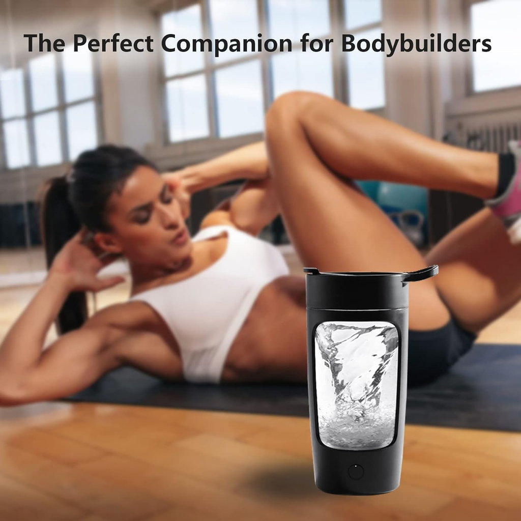 Revolutionary Electric Shaker Bottle - BPA-Free Tritan Mixer for Effortless Protein Shakes and Smoothies