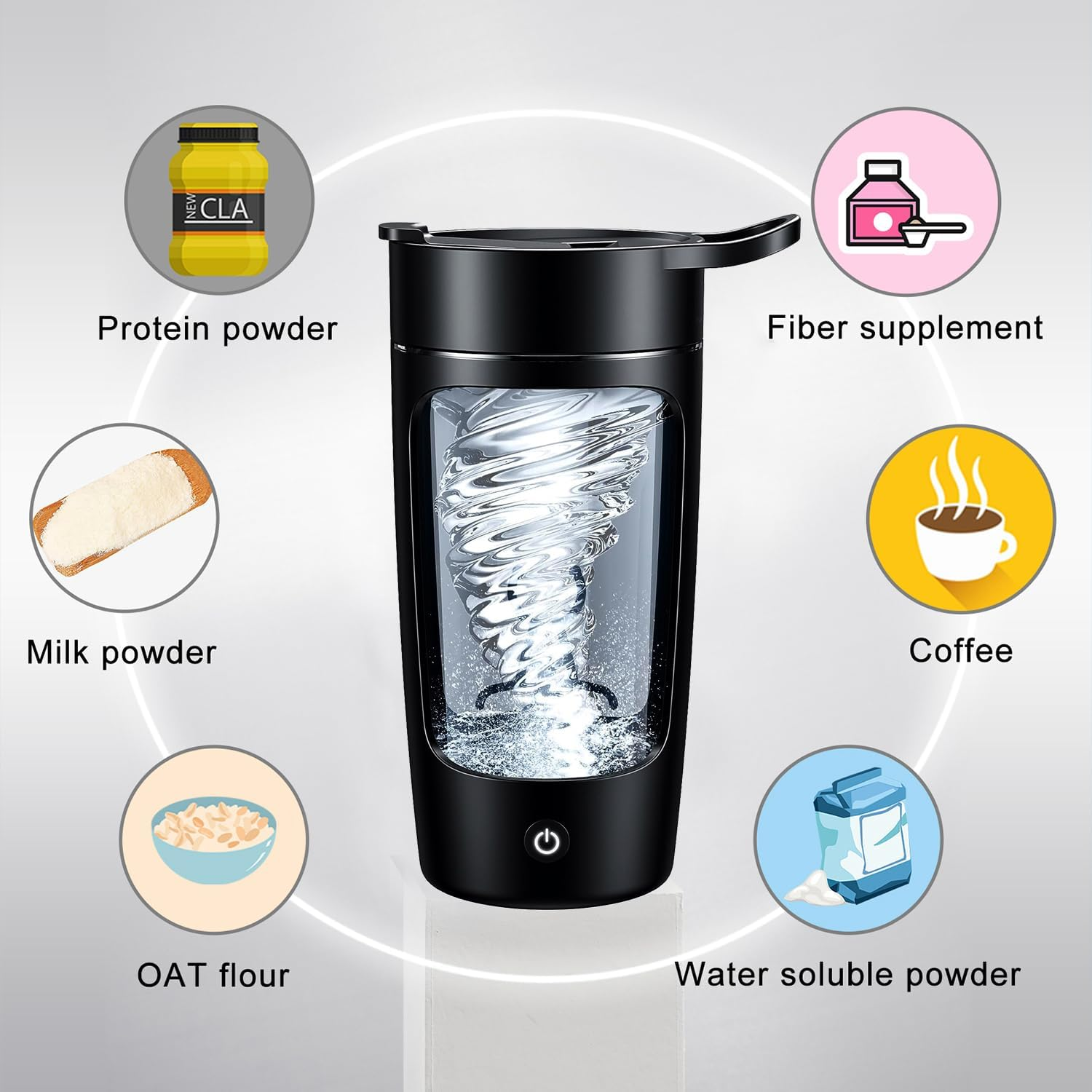 Revolutionary Electric Shaker Bottle - BPA-Free Tritan Mixer for Effortless Protein Shakes and Smoothies